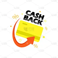 平面名片与现金忠诚度计划的概念设计。平面设计。的名片。平的标志