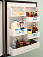 Refrigerator Organization. With naturally occurring preservatives, condiments can handle a refrigerator door's changing temperatures. Incorporate a labeling system, organize items by type, and place a label on the outside of the refrigerator door shelf to