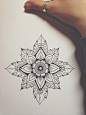 Lovely, simple Mandala tattoo design.: Mandala Tattoo'S, Tattoo'S Idea, Mandala Sternum Tattoo'S, Mandala Shoulder Tattoo'S, Tattoo'S Design, Flower Tattoo'S, Mandala Design, Henna Flower, Thighs Tattoo'S