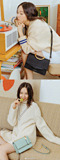 #时尚画报# 郑秀晶    拍摄与包包品牌合作画报。 ​​​​