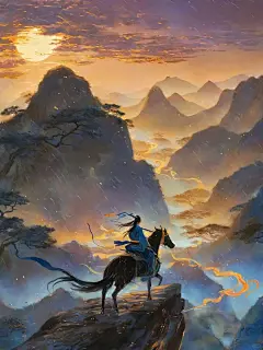夜幕低垂江山行， 江湖武侠情自荡。 宫殿华丽隐王朝， 春晖行处尽英姿。 夜幕低垂星光点， 浩渺尽辉豪情存。 人去仗剑扶天下， 侠隐江湖一曲传。 #素材  #插画素材  #底图素材  #小说封面  #壁纸  #每日壁纸  #手机壁纸  #神仙壁纸  #私藏壁纸  #电脑壁纸  #唯美壁纸  #绝美壁纸  #Ai绘画  #数字艺术  #江湖  #武侠  #东方美学  #中式美学  #明信片  #插画  #古风插画  #古风  #国风  #国风插画  #风景  #风景壁纸  #国潮  #国潮插画  #海报  #