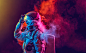 The Astronauts Company : Colorful and dynamic portraits of people in spacesuits for the launch of the Astronauts Company. 