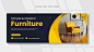 Furniture facebook cover and web banner template