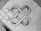 来看看纽约设计师George Bokhua的带辅助线的Logo作品，别看这好像只是圆和线的简单组合，排兵布阵和取舍也很有学问。
 #Logo#