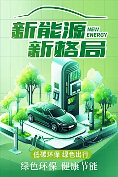 高级新能源汽车宣传海报
