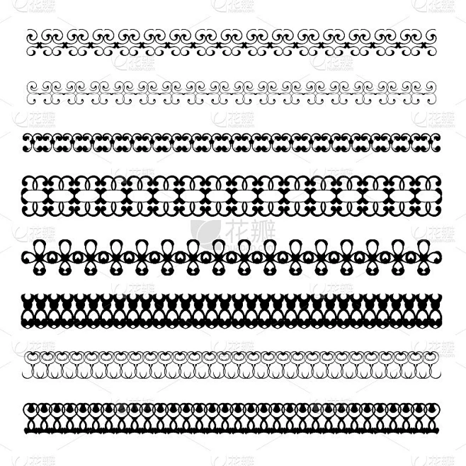 Fancy lines for registration of pages.素材-花瓣网