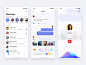 Social APP interface design ui chat voice iphone x contact social app