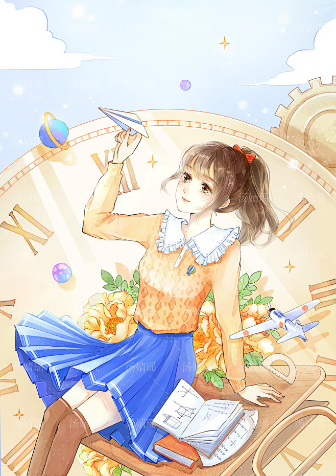 意林《小文学》4月封面稿_汤婧瑶__插画...