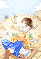 意林《小文学》4月封面稿_汤婧瑶__插画师作品_涂鸦王国gracg.com