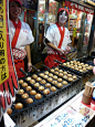 Takoyaki - Octopus balls in Osaka, Japan