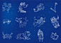 十二星座图案矢量素材_其他矢量_懒人图库