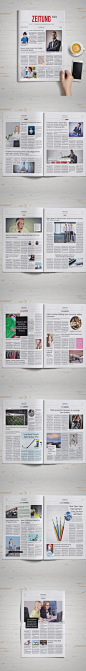 Zeitung Daily Newspaper - Newsletters Print Templates