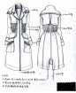 大衣风衣款式图工艺手稿作品-大衣风衣款式图工艺手稿款式图
