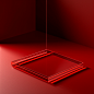 Acrylic plate, red, geometry, minimalism, technical 3D, surrealism, photography, maximum resolution, maximum perfectionism, composition of reality, professional photography, maximum focus, master's technology, best quality, flawless results, best clarity,