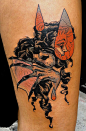 Woman in Heart tattoo by Mike Moses