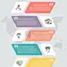 Vector infographic flat template concept for six l