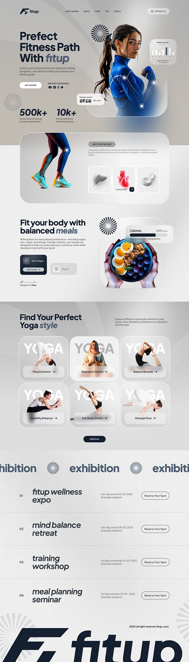 fitup - UI/UX design, landing page design, web UI :: Behance-花瓣网