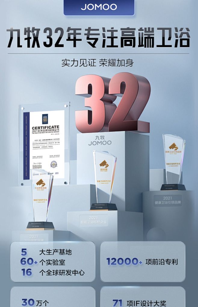 九牧卫浴304不锈钢扇形淋浴房圆弧形干湿...
