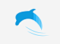 简约蓝色海豚简图图标高清素材 大海 扁平化图标 手绘图 海豚 简约蓝色 跳跃 免抠png 设计图片 免费下载