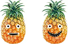 菠萝表情  - 源文件下载【酷图网】菠萝,表情,矢量,表情包,水果