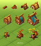 chest coin crystal dragon Game Art house Merge owl studio props Tree 