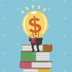 卡通大钱主意人物读书