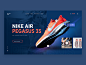 Nike Air Pegasus 35 - header concept website footwear product ux ui nike layout shoe landing page header concept webdesign