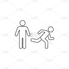 计算机图标,人,绘画插图,方向,男人,慢跑,站,街道,站,发现