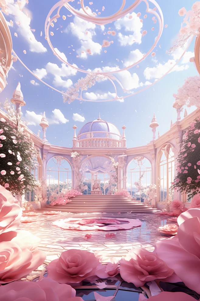 The_rose_in_the_pink_garden_with_cartoon_style_immers_3073a0e8-6989 ...