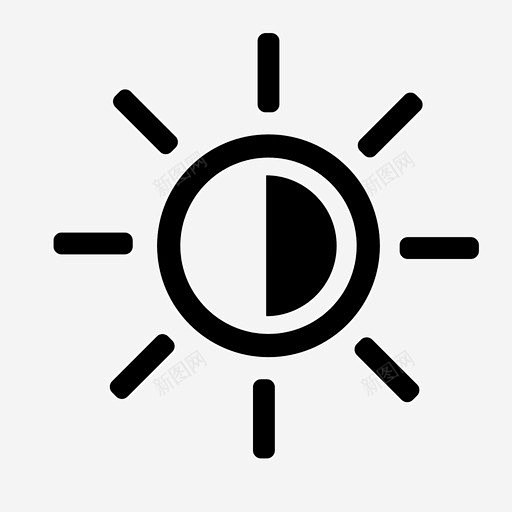 对比度亮度变暗图标 icon 标识 标志 UI图标 设计图片 免费下载 页面网页 平面电商 创意素材