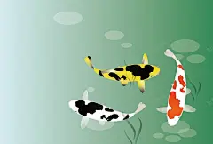 矢量卡通手绘锦鲤背景 背景 设计图片 免费下载 页面网页 平面电商 创意素材