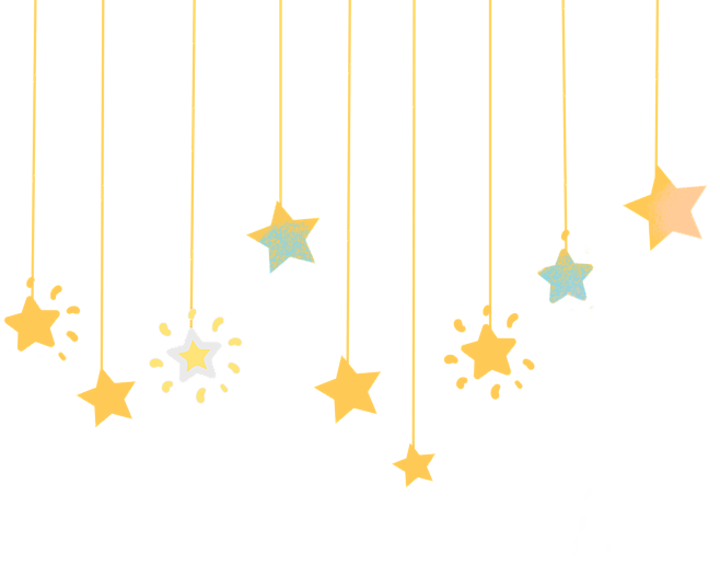 唯美白色星光星星爱心吊坠挂坠帘幕免抠PN...