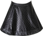 黑色复古菱形格半身短裙-最搭配