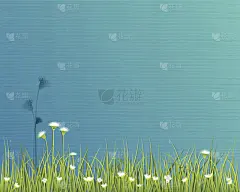 草,仅一朵花,白色,绿色,背景,小的,天空,留白,公园,枝繁叶茂