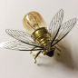 Save the Bees Steampunk brooch Small Bee Lightbulb Brooch