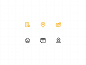 Small Icons grid 24 24x24 set flat line 2d outline icon