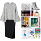 A fashion look from November 2016 featuring long sleeve tops, pencil skirt and grey boots. Browse and shop related looks.