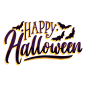 Happy halloween sticker badge