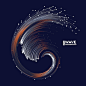 Abstract data wave vector background
