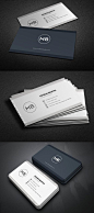 White Business Card #black