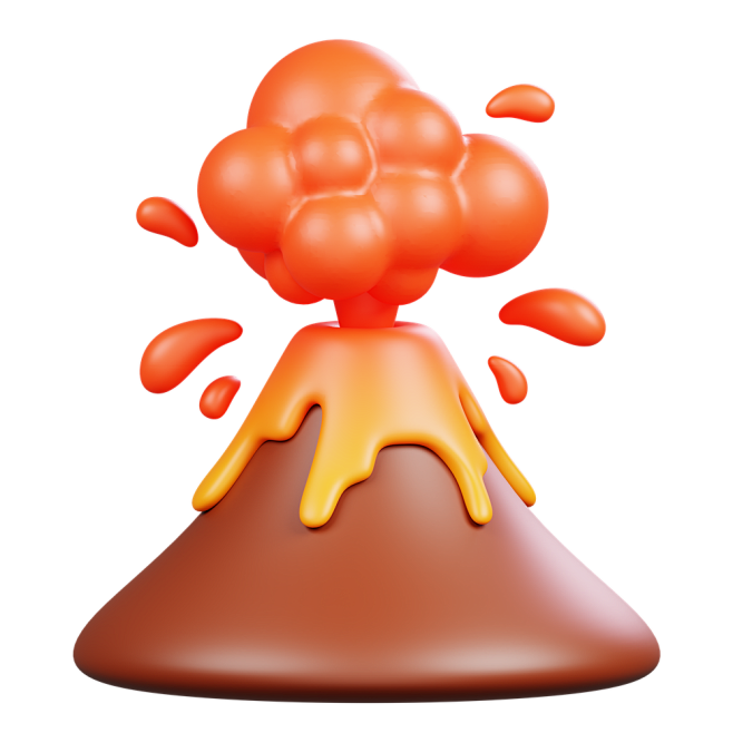 Volcano 3D Icon - Fr...