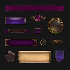 Gui assets, Olga Alexandrova : art for mobile strategy game