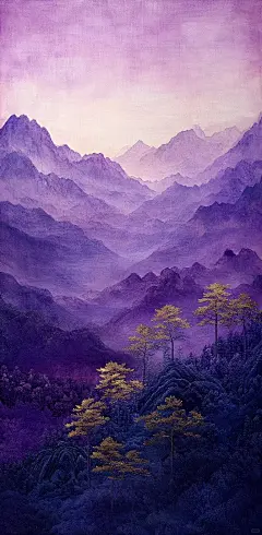 令人沉醉的水墨画卷手机壁纸，紫金山水_5_北辰HAOYUN_来自小红书网页版