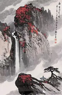 精美山水画100副，太全了~