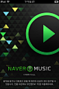 NAVER MUSIC App应用启动界面设计 启动闪屏手机界面