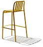 Industry West Lucy Bar Stool in Yellow Pantone 102C