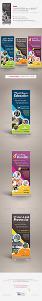 Corporate Business Roll-up Banner - Signage Print Templates