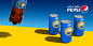 Pepsi emoji : CGI illustration of bottles and cans