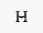 House Coffee - Logo Design - Logomark, Capital serif H, Cup of Coffee, Negative Space, Clever, Black and White