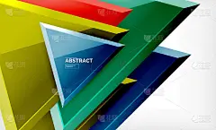 技术未来几何3d形状，最小抽象背景